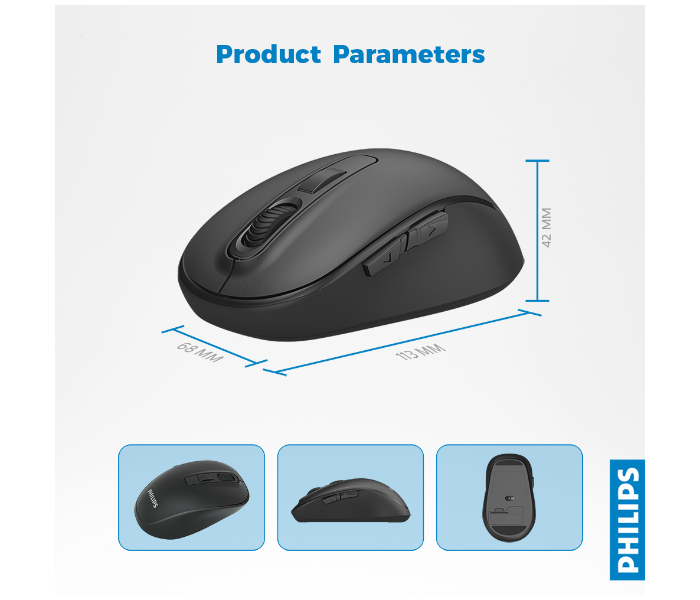 Philips SPK7405-00 Wireless Mouse - Black - Zoom Image 6