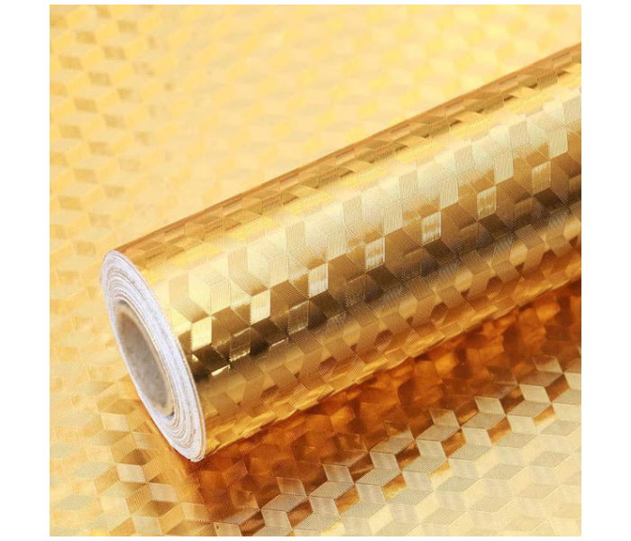 GTC 22000749 3 Meter Self Adhesive Kitchen Oil-Proof Waterproof Sticker - Gold - Zoom Image 1