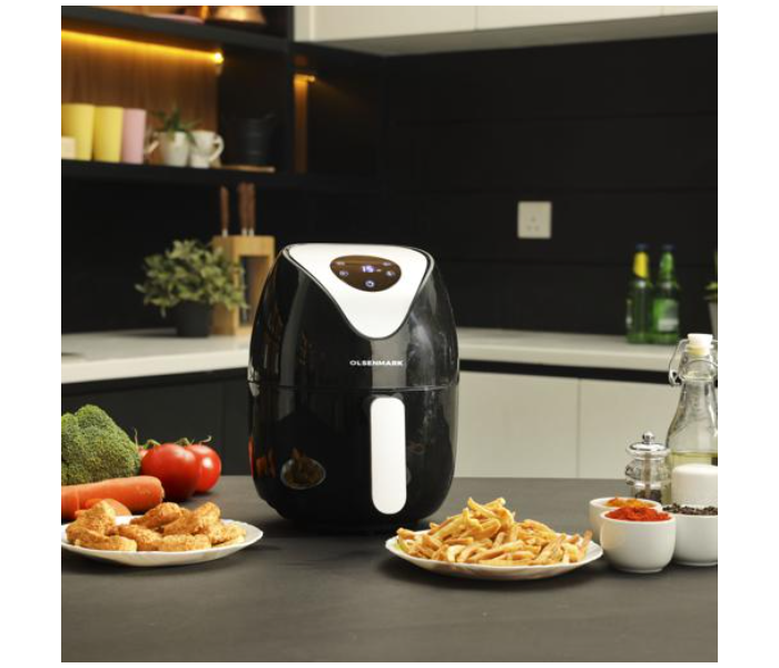 Olsenmark OMAF2447 1.8Litre 1000Watts Digital Air Fryer - Black and Grey - Zoom Image 3