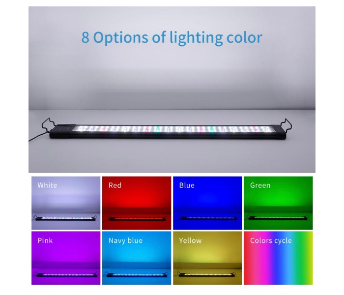 45cm Aquarium Programmable LED Lights - Black - Zoom Image