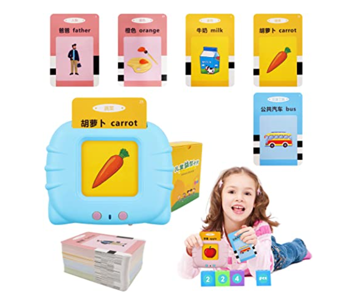 Generic Talking Flash Cards Educational Toddlers Learning Toys with Reading Machine112 Cards for 2-6 Years Old Boys Girls Preschool Montessori Toy Birthday Gift for Kids - Zoom Image 2