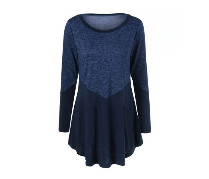 Quny MC-10064 Full Sleeve Medium Sized Long Top for Women - Navy Blue - Zoom Image