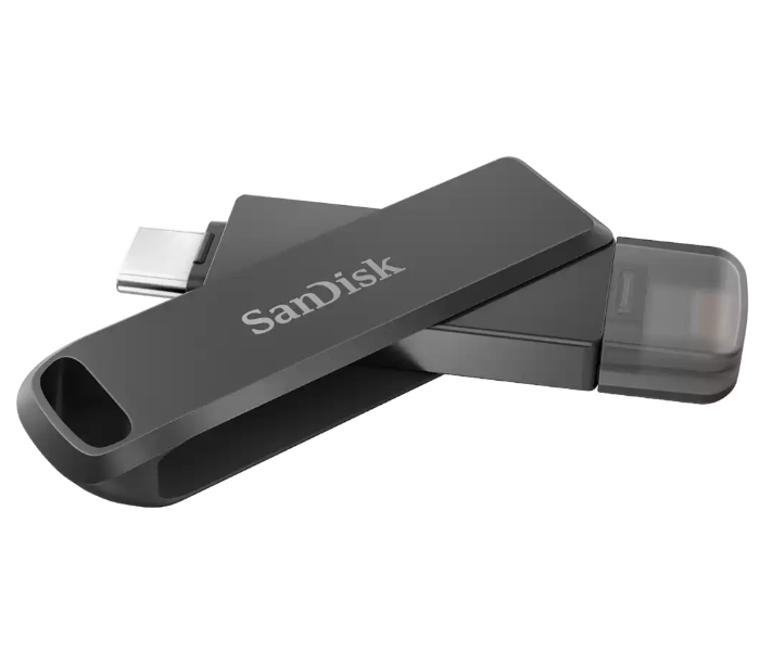 SanDisk SDIX70N-256G-GN6NE 256GB iXpand Flash Drive Luxe for iPhone and Type-C - Black - Zoom Image 2