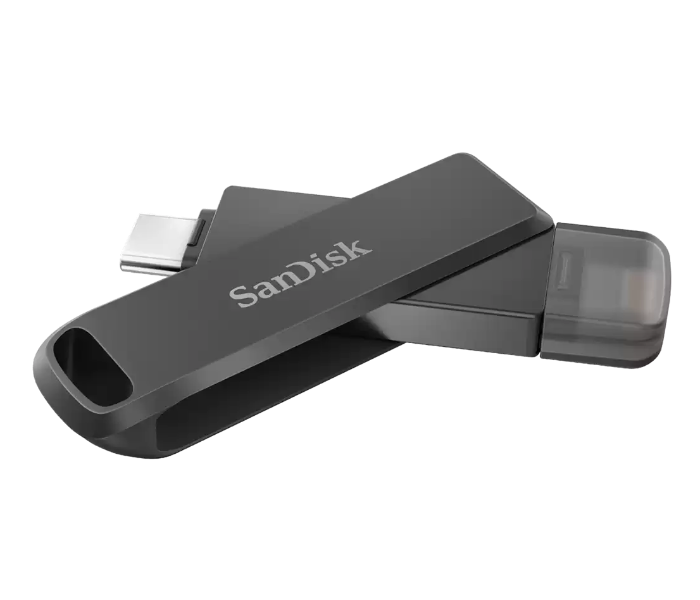 SanDisk SDIX70N-064G-GN6NN 64GB iXpand Flash Drive Luxe for iPhone and Type-C - Black - Zoom Image 2