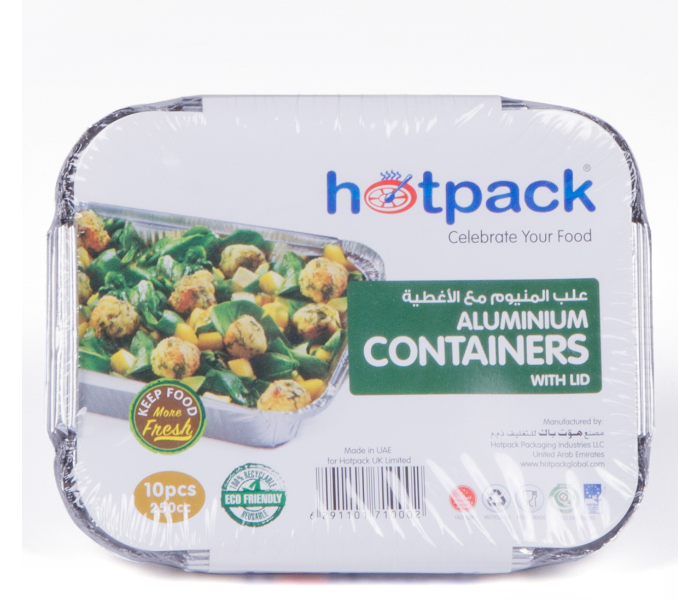 Hotpack PA8325 10 Pieces Aluminium Container - Silver - Zoom Image