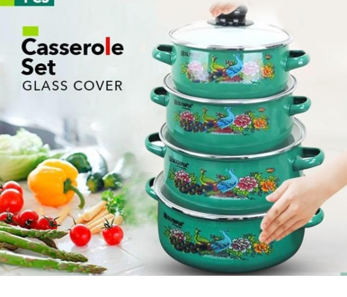 Reoona DDSTK OE-002 8 Piece Casserole Set - Green - Zoom Image