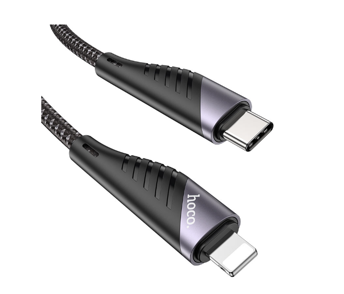 Hoco U95 Freeway Pd Charging Data Cable For Lightning - Black - Zoom Image 3