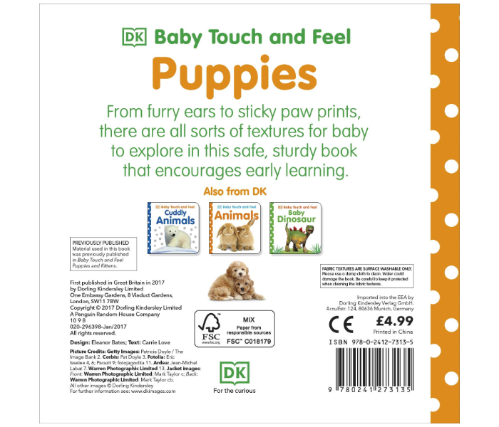 Dk Baby Touch And Feel Puppies Books for Kids - Zoom Image 2