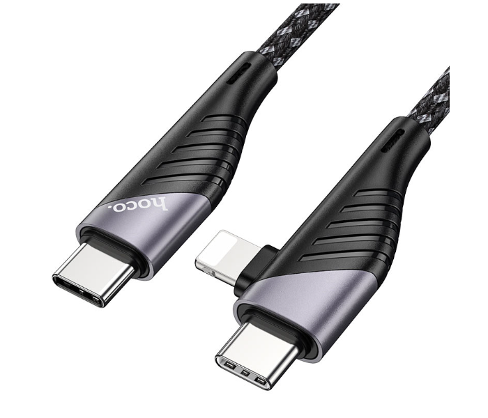 Hoco U95 2-In-1 Freeway Pd Type-C to Type-C Charging Data Cable - Black - Zoom Image 1