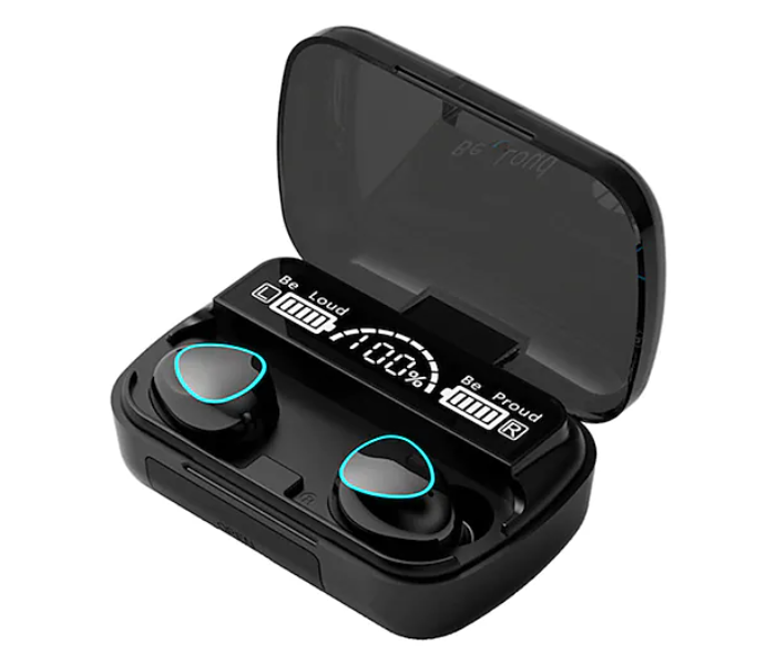 M10 TWS 2000mAh Power Bank Wireless Bluetooth Stereo Earbuds With Digital LED Display - Black  - Zoom Image 5