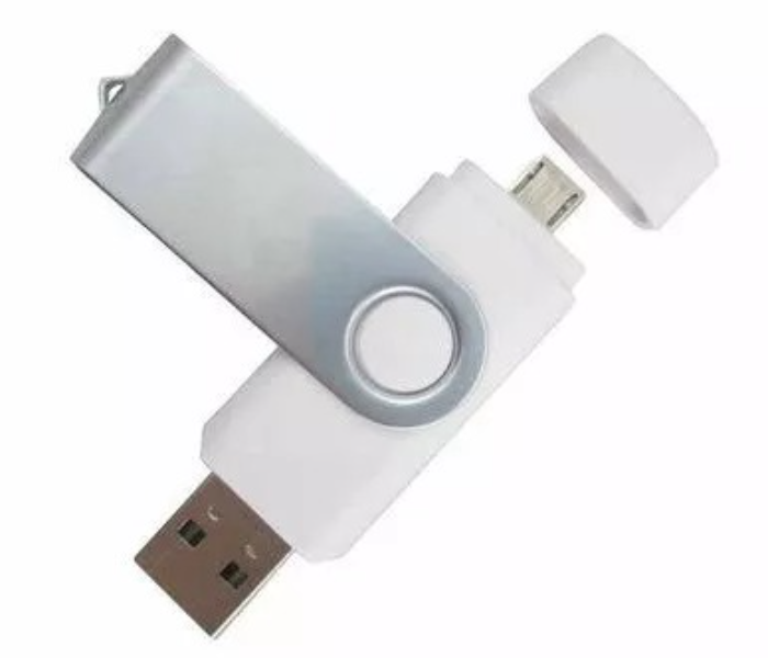 IPOS 64GB USB Flash Drive - White and Silver - Zoom Image 1