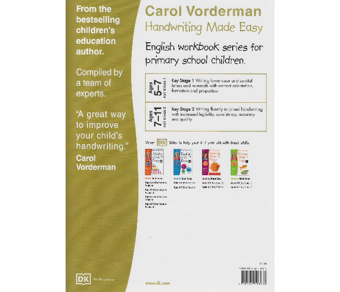 Dk Carol Vorderman Handwriting Made Easy Key Stage  1 Book for Kids - Zoom Image 2