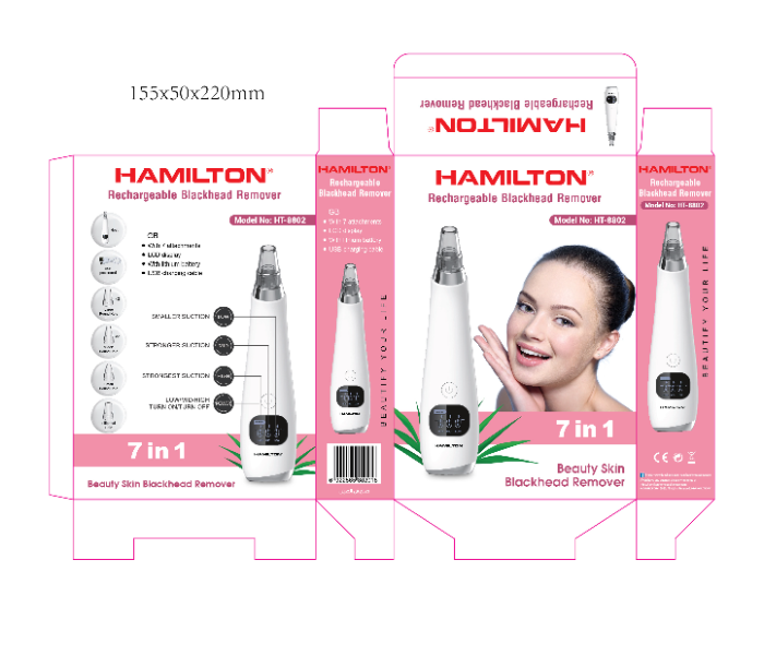 Hamilton HT-8802 Rechargeable Blackhead Remover - White - Zoom Image 2