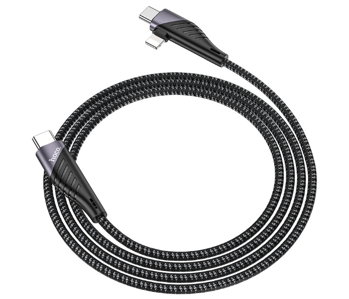 Hoco U95 2-In-1 Freeway Pd Type-C to Type-C Charging Data Cable - Black - Zoom Image 3