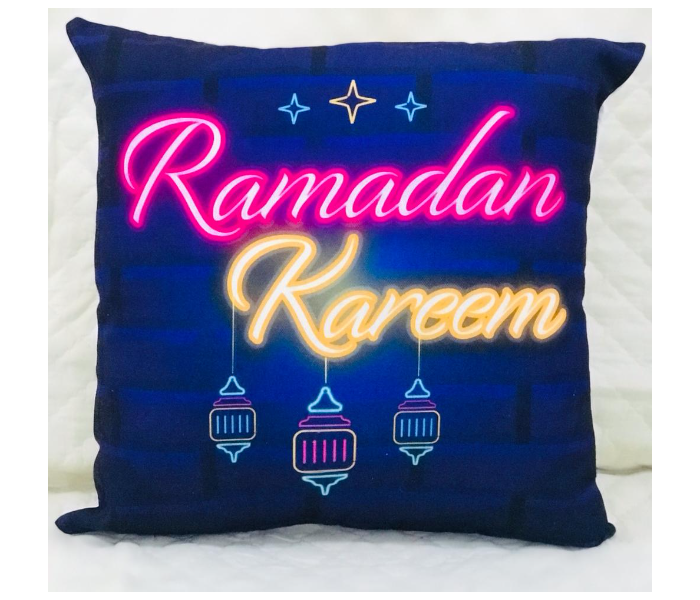 TUD Ramadan Kareem Printed Pillow Case For Home Decorative Sofa Armchair Bedroom Living Room - Dark Blue - Zoom Image 3