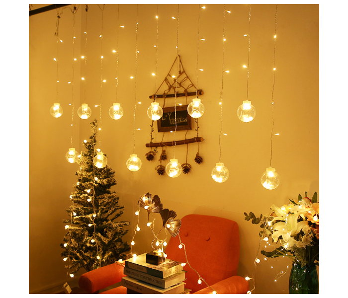 Yellow Decorative Wish Ball LED Curtain Lights for Home Decoration for Christmas - Zoom Image 3