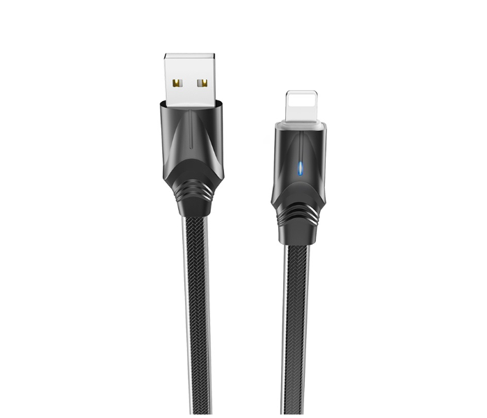 BOROFONE BU12 Synergy Charging Data Cable For Lightning - Black - Zoom Image 2