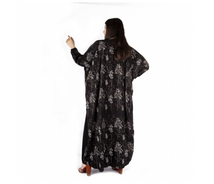 Reem R9013 Luxury Arab 56 Sized Abaya For Women - Black  - Zoom Image 3