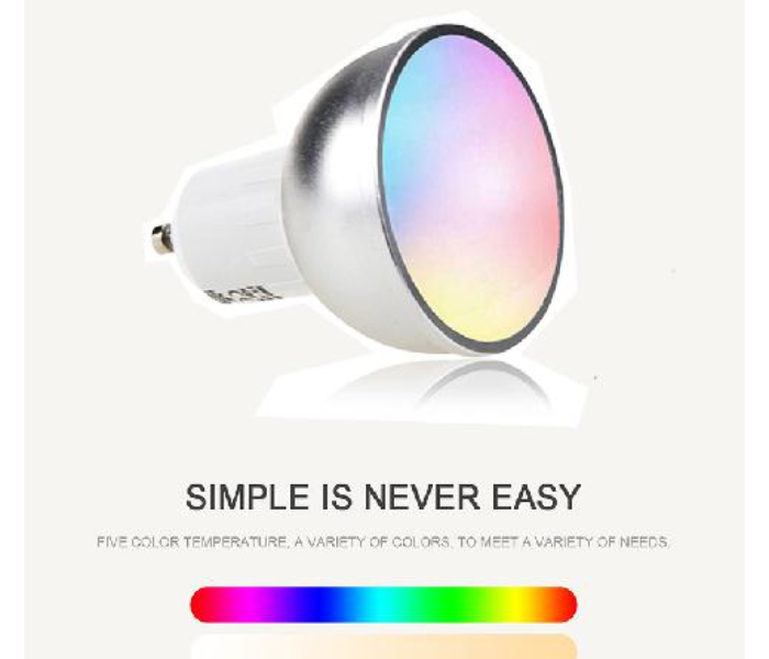 Wink 5Watts GU10 RGB WW CW Wifi Smart Bulb - Silver - Zoom Image 1