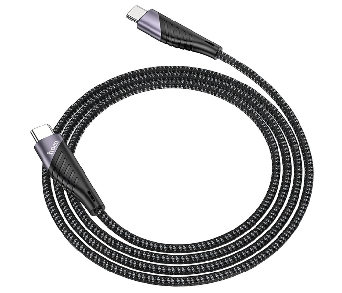 Hoco U95 Freeway Charging Data Cable 60W For Type-C To Type-C - Black - Zoom Image 3