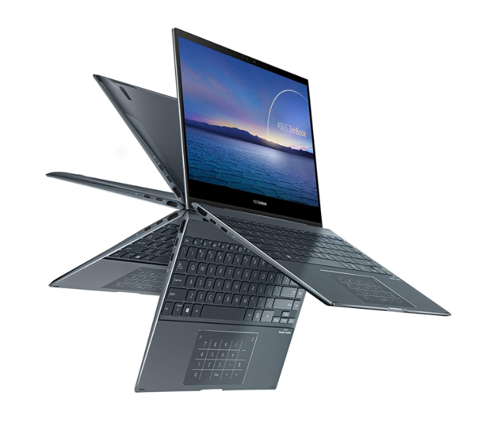 ASUS ZENBOOK UX363EA-OLED101W-GREY 11th Gen Flip 13 Laptop 13.3 Inch FHD Intel Core i7 1165G7 Processor 16GB RAM 1TB SSD Intel Iris Xe Graphics Windows 11 Home - Grey - Zoom Image 1