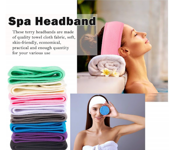 GTC 22000728 2 Pcs Facial and Spa Headband for Face Wash - Yellow - Zoom Image 2