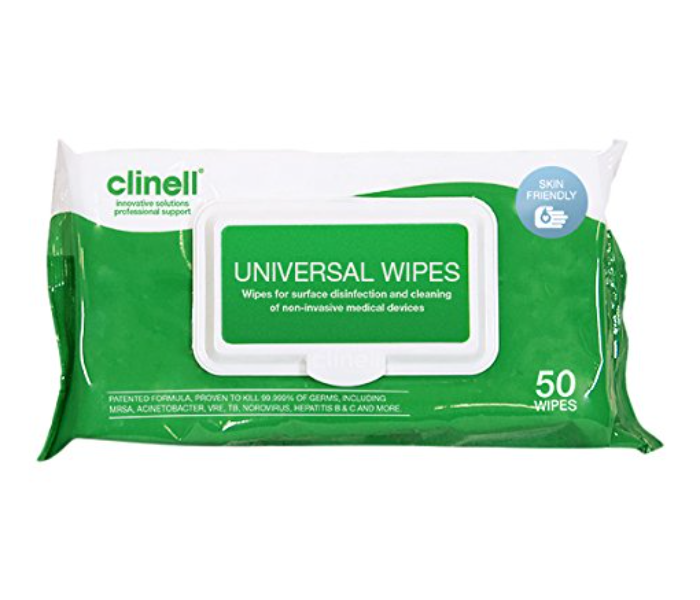 Clinell CWCP50 50s Universal Wipes Clip Pack - Zoom Image