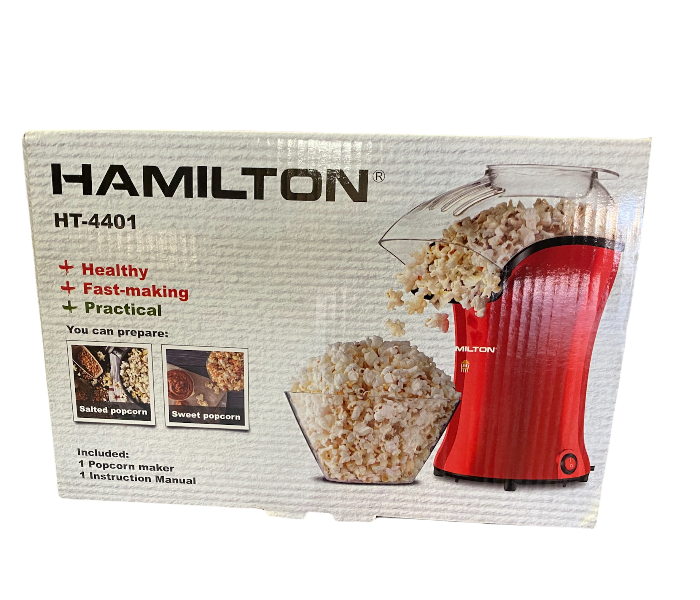 Hamilton HT-4401 Instant Electric Popcorn Maker - Red - Zoom Image 3