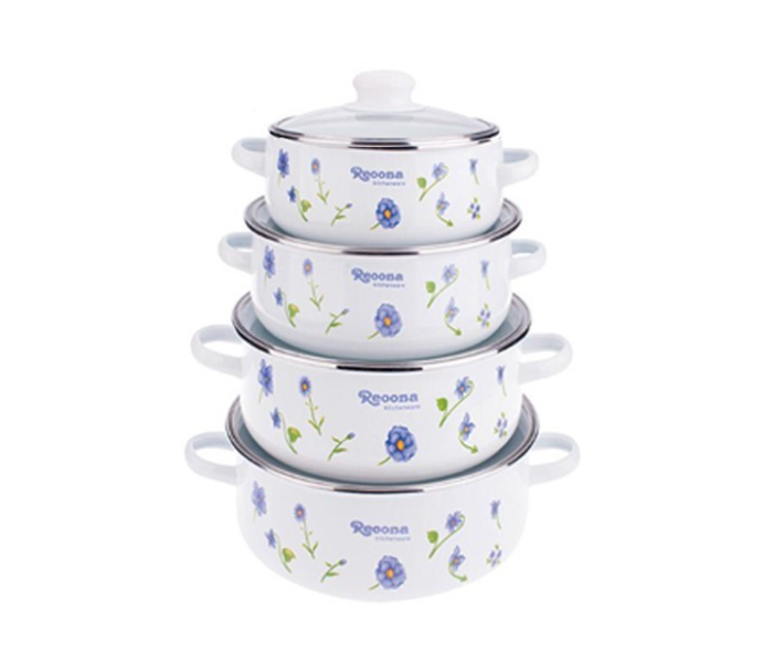 OE-5086 8 Pieces DDSTK Casserole Set - White - Zoom Image