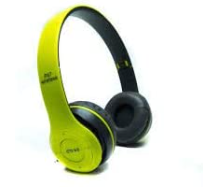 P47 Wireless Bluetooth Foldable Headset with Microphone - Green - Zoom Image 1