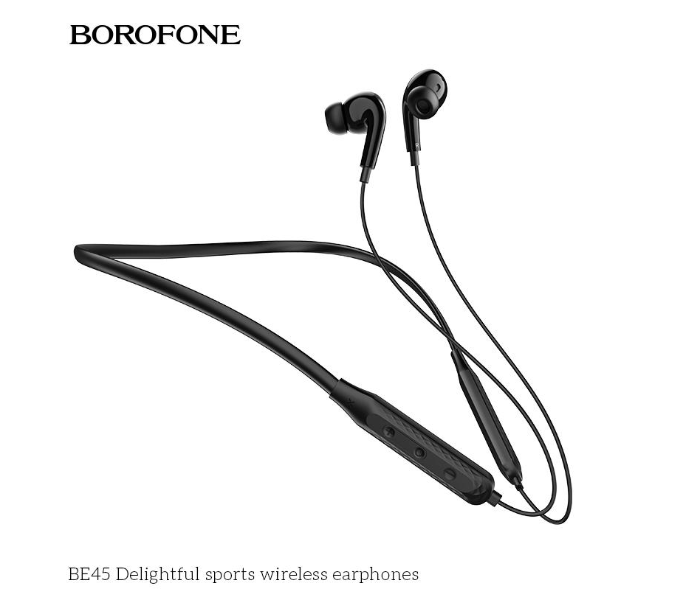 BOROFONE BE45 Delightful Sports Wireless Earphones - Black - Zoom Image 1