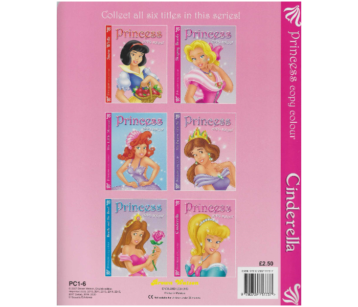 Brown Watson Princess Copy Colour Cinderella Book for Kids - Zoom Image 2