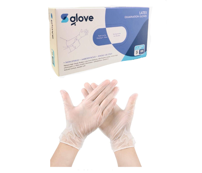 LVM Small Sized Latex Examination Gloves - Zoom Image