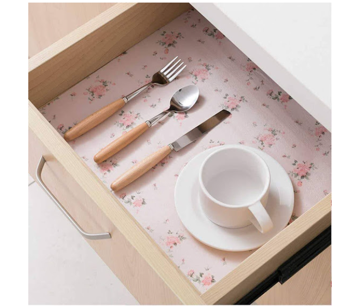 GTC 22000750 Non Adhesive Non-Slip Waterproof Shelf Paper Drawer Liner for Kitchen Drawer - Pink - Zoom Image 3