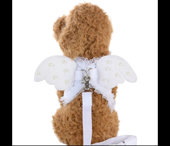 Oem Size Small Pearl Cute Angel Wing Pet Dog And Cat Harness Pet Vest With Adjustable Leash For Small Dogs - White - Zoom Image 1