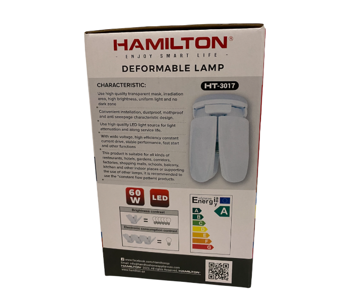 Hamilton HT-3017 Fan Shaped Deformable Lamp - White - Zoom Image 6