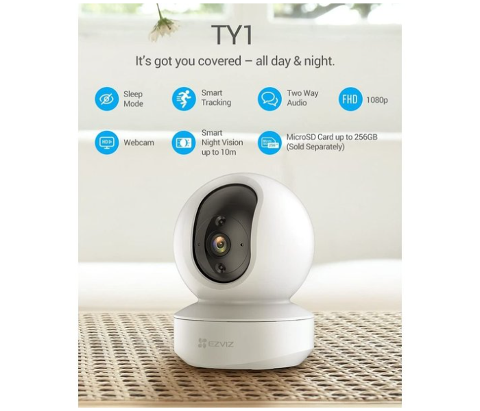 EZVIZ CS-TY1-C0-8B4WF Smart Security Camera - Black and White - Zoom Image 2