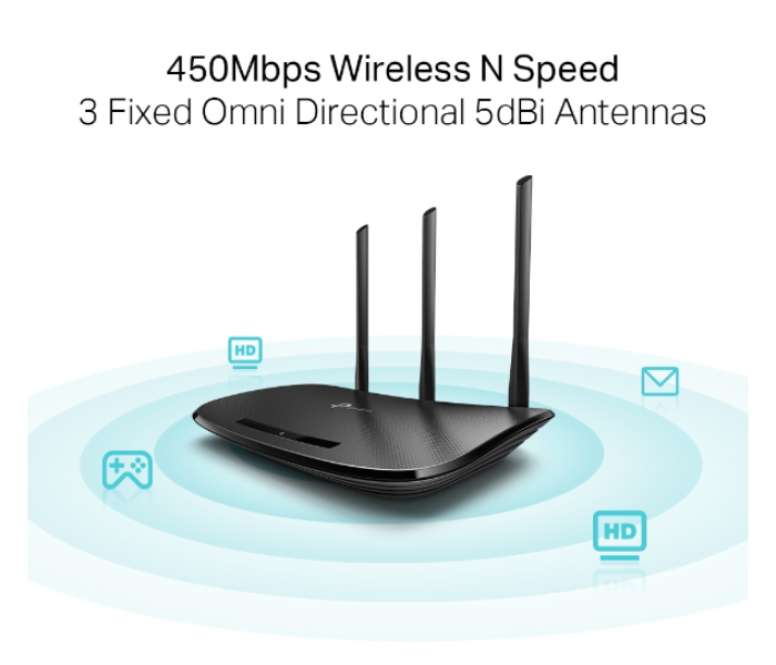 TP-Link TL-WR940N 450Mbps Wireless N Router - Black - Zoom Image 2