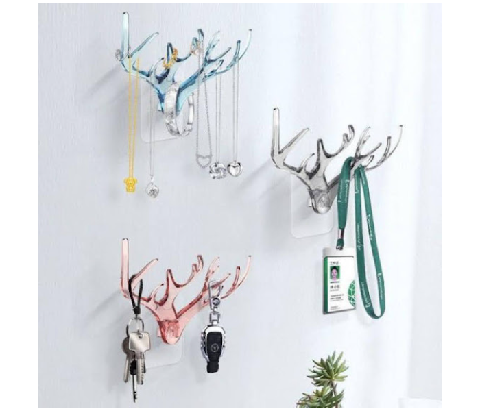 GTC 22000780 Creative Antlers Key Holder for Hanging Clothes - Sea Blue - Zoom Image 3