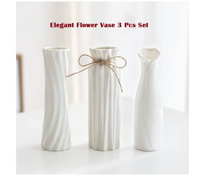 GTC 22000772 Ceramic Flower Vase for Home Decoration - Off White - Zoom Image 1