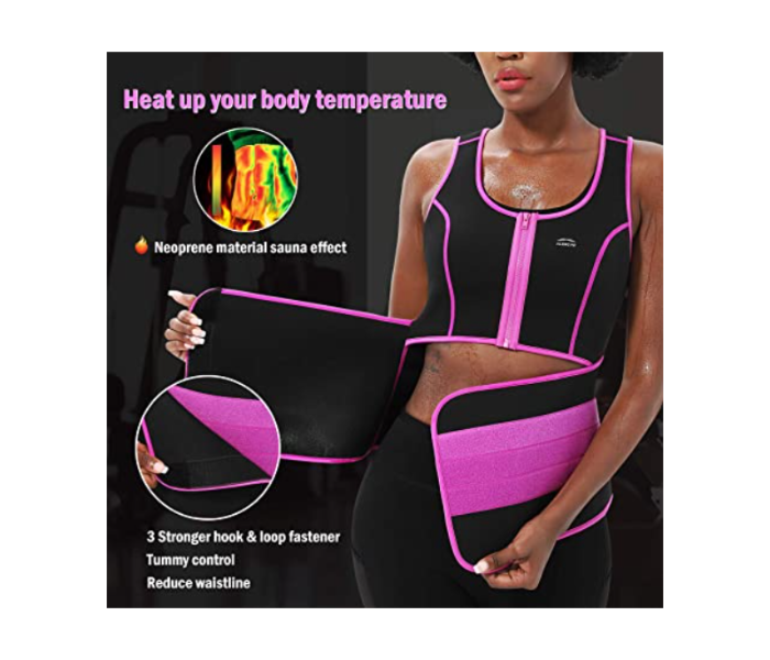 RMN 3 Pieces FN-Along Fit Body Shaper Waist Trainer Vest Sports Bundle Assorted Size For Women - Black - Zoom Image 4