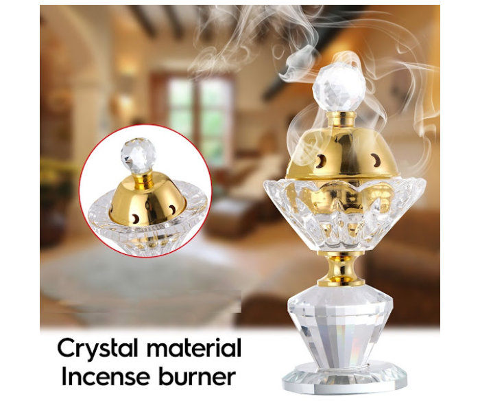 GTC 22000760 Medium Size Attractive Bakhoor Crystal Incense Oud Burner For Office and Home Decor - Zoom Image 2