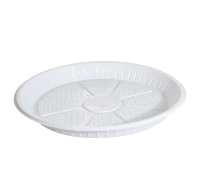 Hotpack PARPP9D 25 Pieces 9 Inch Plastic Round Plate - White - Zoom Image 2