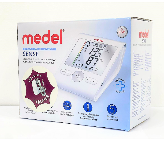 Medel GCE602 Sense Blood Pressure Monitor With Adaptor - White - Zoom Image 2