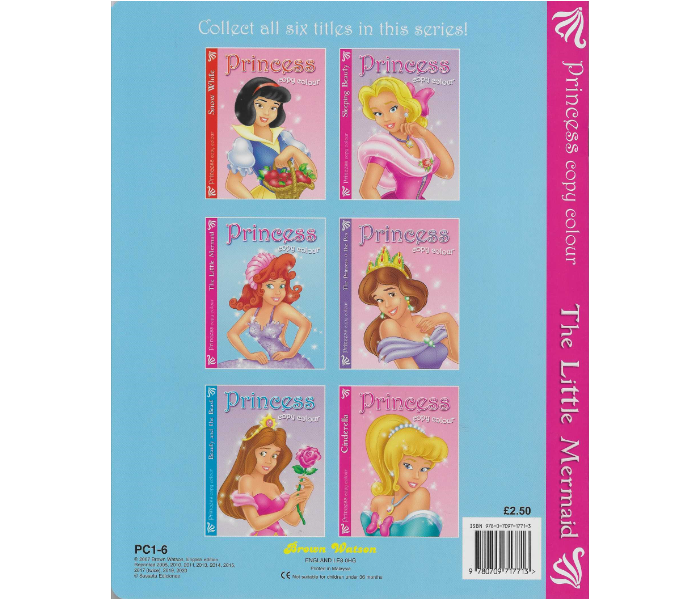 Brown Watson Princess Copy Colour The Little Mermaid Book for Kids - Zoom Image 2