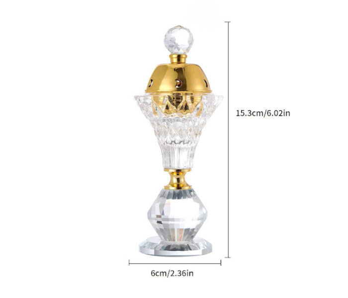 GTC 22000760 Medium Size Attractive Bakhoor Crystal Incense Oud Burner For Office and Home Decor - Zoom Image 3