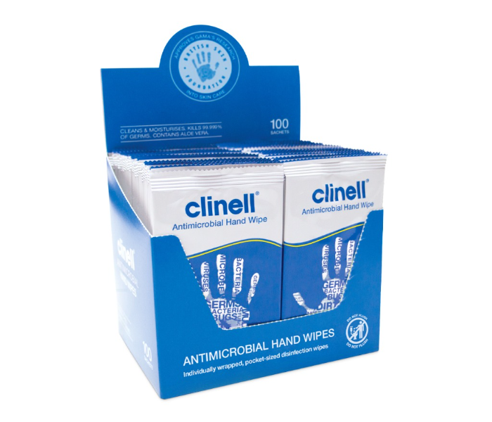 Clinell CAHW100 100s Antibacterial Hand Wipes Pack - Zoom Image