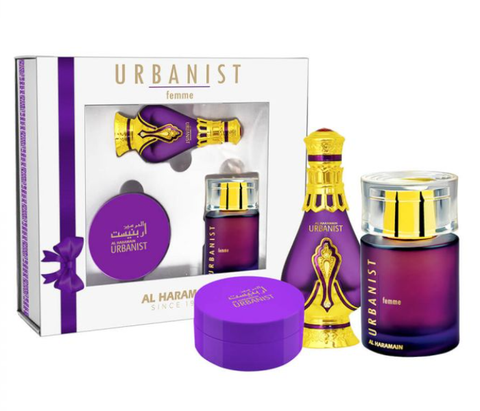 Al Haramain Urbanist Spray and Bukhoor Oil Gift Set  - Zoom Image