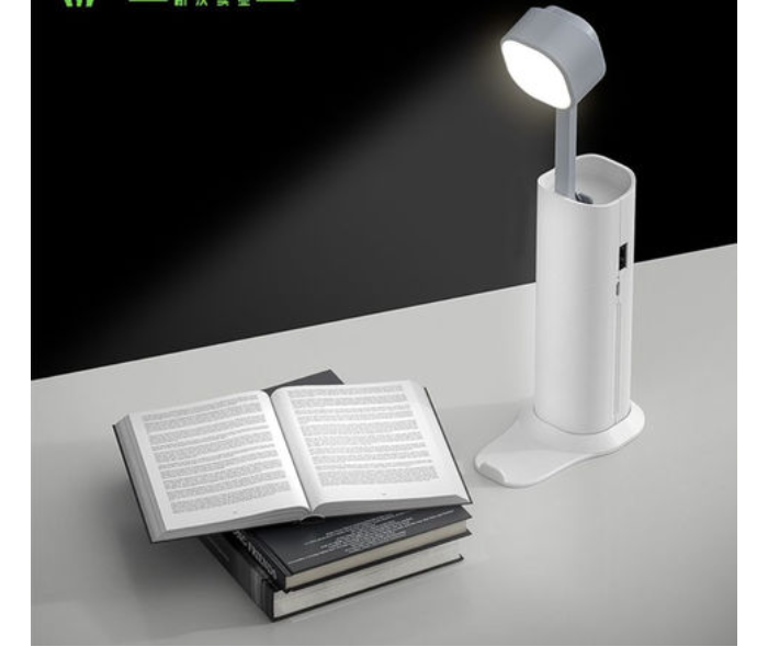 Folding Rechargeable LED Table Lamp Desk flashlight - White - Zoom Image 1