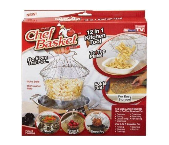 Generic 12 In 1 Kitchen Tool Chef Basket - Silver - Zoom Image 3